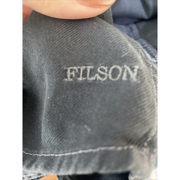 Filson Cotton Black Button Down Shirt Mens Size L Collar Casual Hunting Hiking - Picture 12 of 13